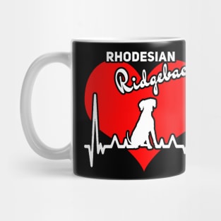 Rhodesiean Ridgeback white Heartbeat Ridgebackfan Mug